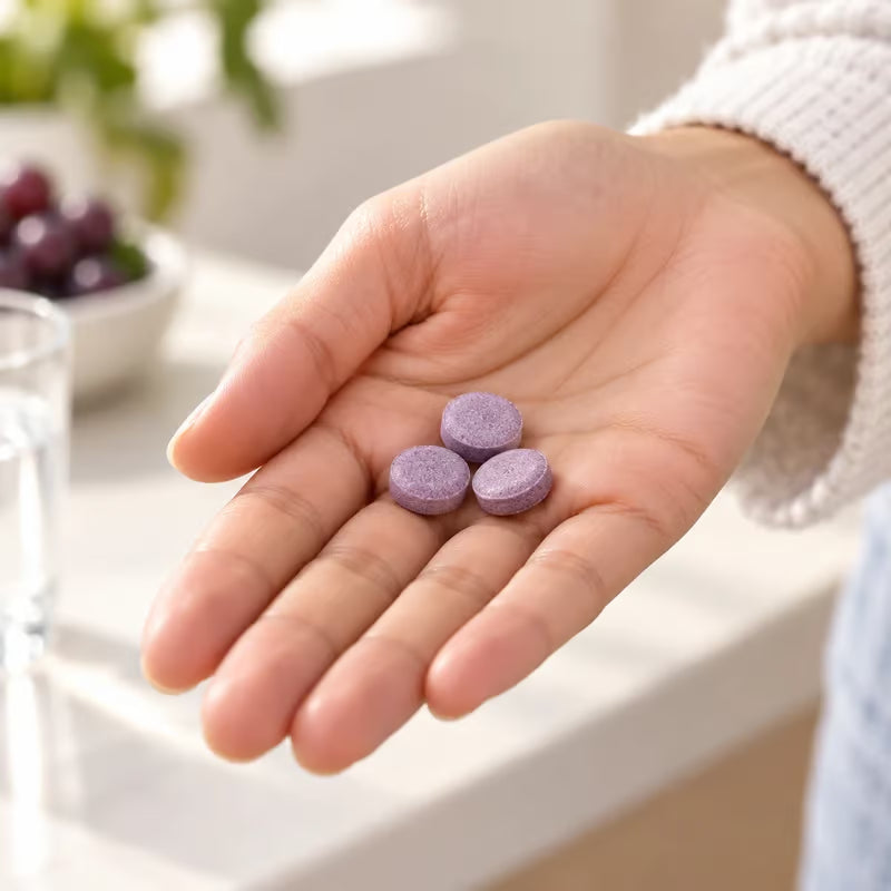 Mastica 2 o 3 tabletas al día
